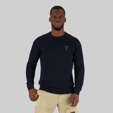 AER350MB-AERONAUTICA-CREW SWEATER-MIDNIGHT BLUE-MA1388L415-08363-V1