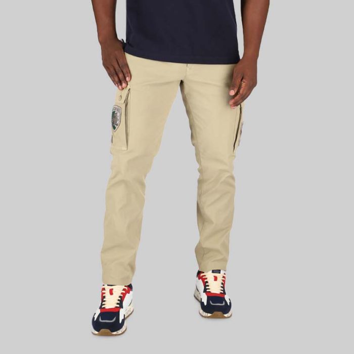AER205SA-AERONAUTICA-BADGE CARGO TROUSER-SAND-PA1523CT3086-57491-V1