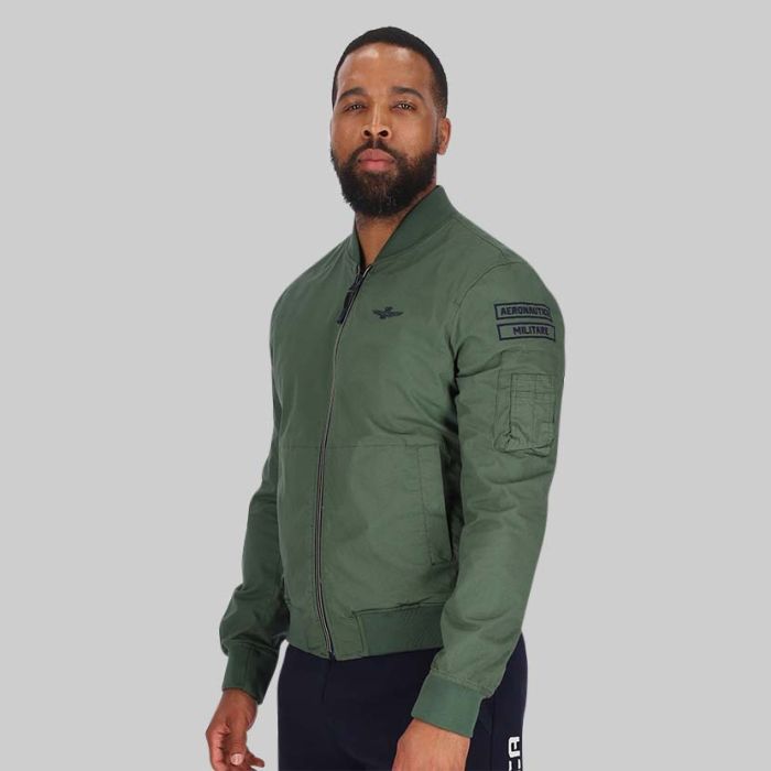Aeronautica Militare Back Print Bomber Jacket Military Green