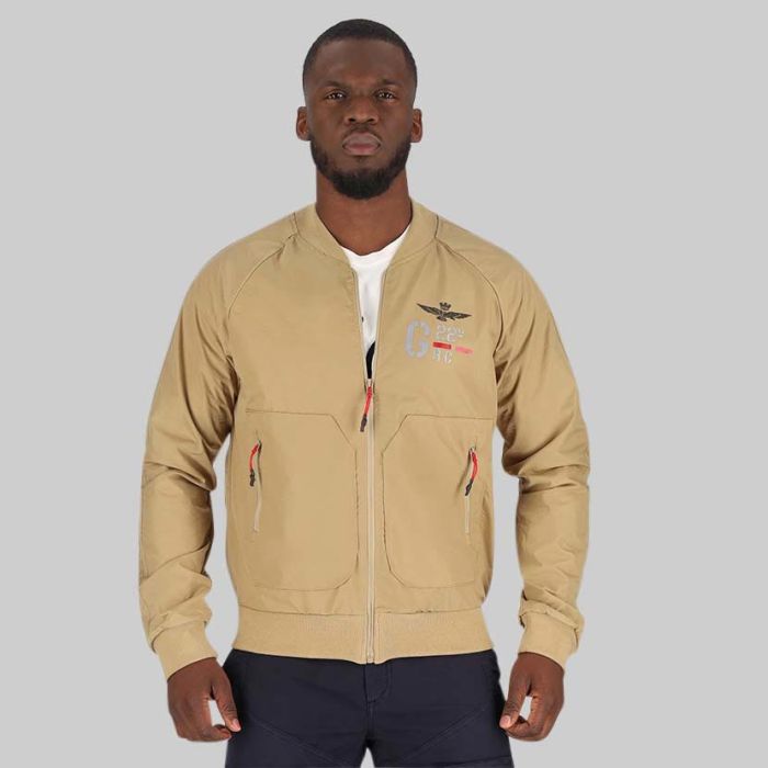 AER242BE-AERONAUTICA-JKT 100 YEARS BOMBER BEIGE-AB2083CT3124-57508-V1