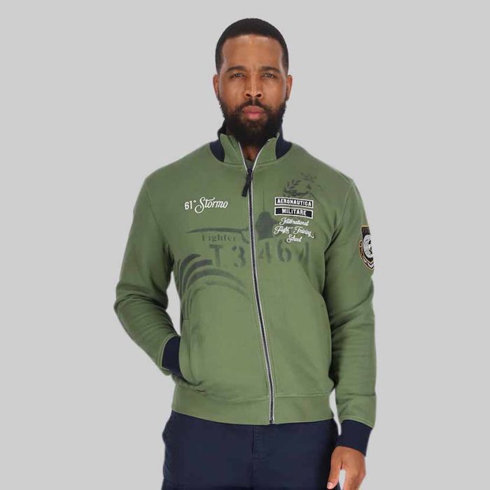 AER261MG-AERONAUTICA-STROMO FULL ZIP SWEAT MILL GREEN-FE178F88-39282-V1