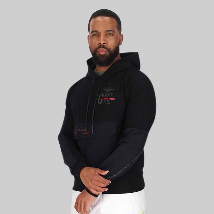 AER272JB-AERONAUTICA-100 TEARS HOODED SWEAT JET BLACK-FE1797F510-34300-V1