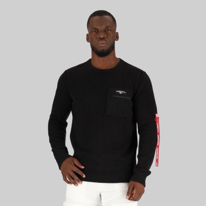 AER351JB-AERONAUTICA-SWT TAP SWEATER-JET BLACK-MA1460L518-34300-V1