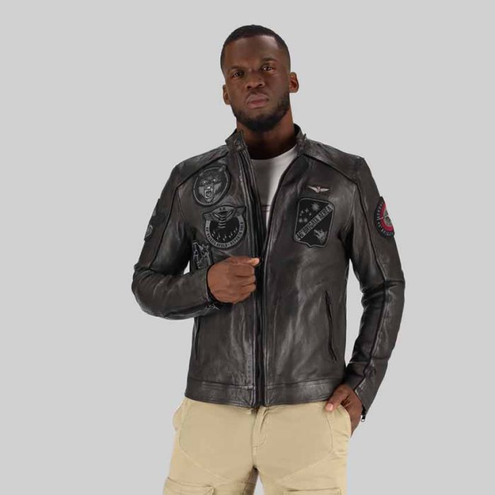 AER353AN-AERONAUTICA-JKT BIKER PATH-ANTHRACITE-PN934PL147-00010-V1