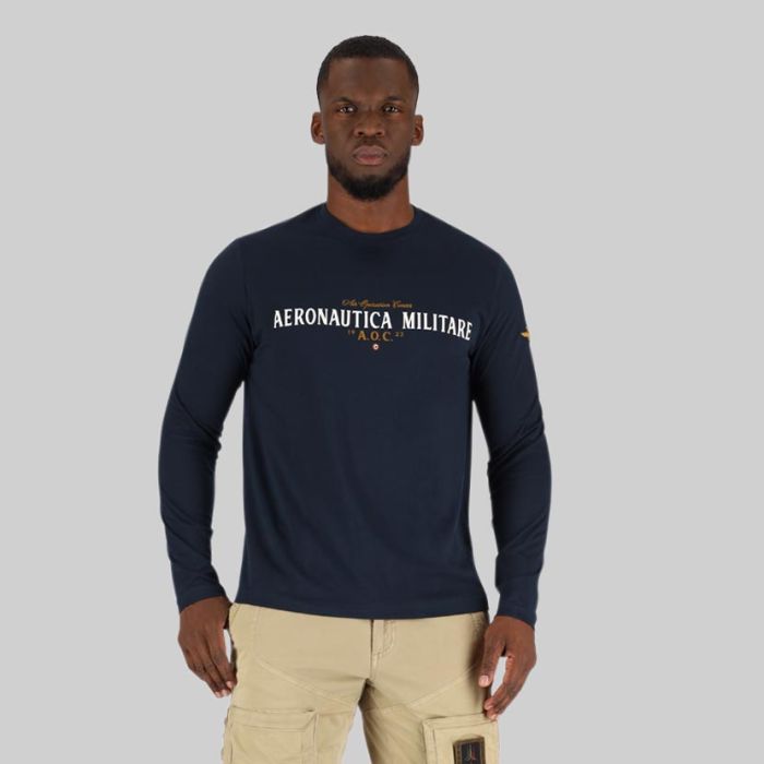AER368DB-AERONAUTICA-TS WORDING L-SLEEVE-DARK BLUE-TS2187J538-08358-V1