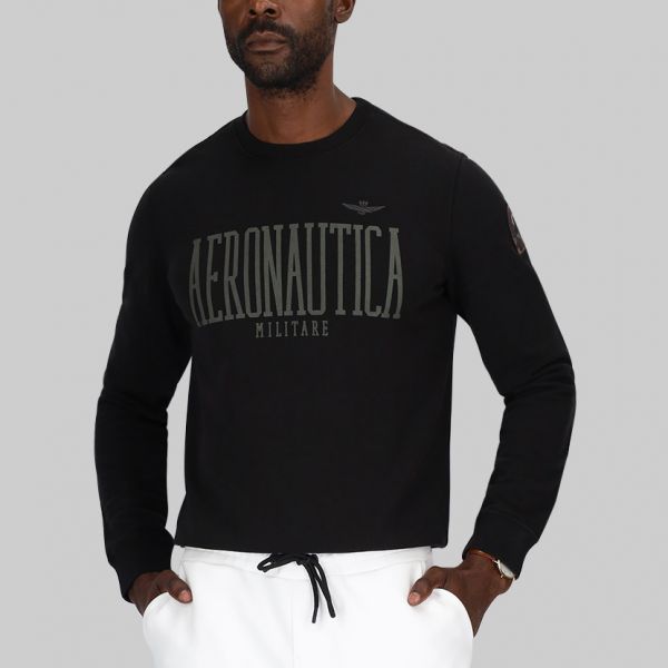 Aeronautica Militare Mens Crew Sweater Black